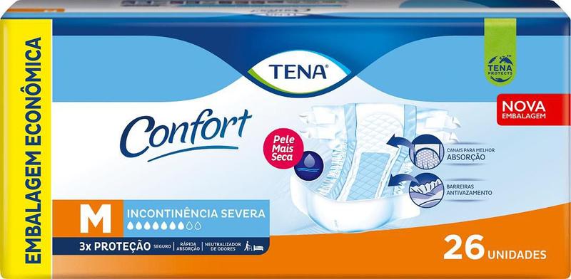 Fralda Geriátrica Tena Confort M 26 Unidades é boa?