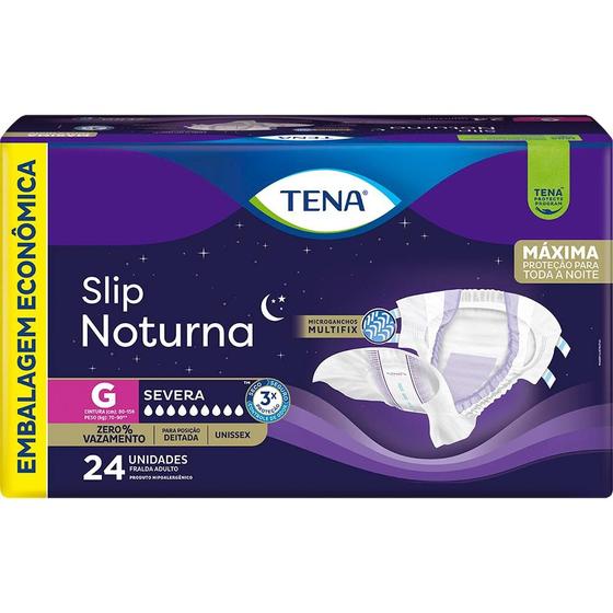 Imagem de Fralda Geriátrica Tena Slip Noturna G 24 Unidades