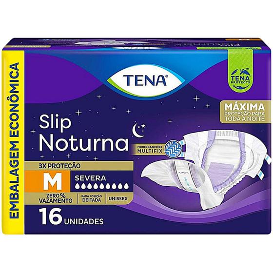 Imagem de Fralda Geriátrica Tena Slip Noturna - Tamanho M - Com 16 unidades