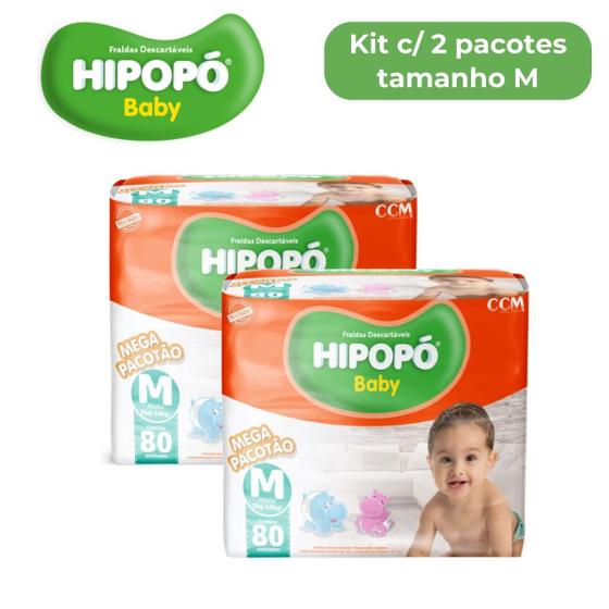 Imagem de Fralda Hipopó Kit com 2 pacotes