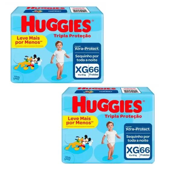 Imagem de Fralda Huggies Disney Tripla Proteção 2 pacotes Tam XG de 12 a 15 kg