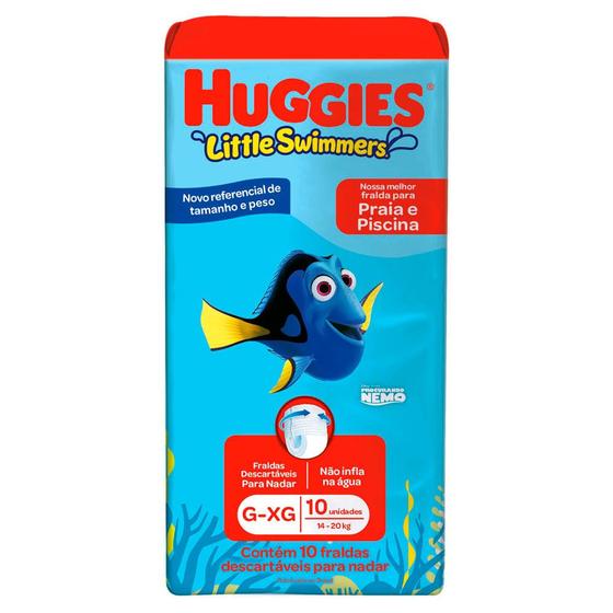 Imagem de Fralda Huggies Little Swimmers Tamanho G/XG Pacote com 10 Fraldas Descartáveis