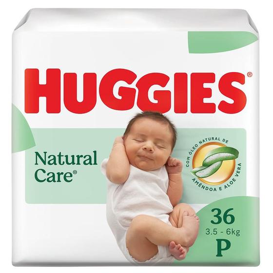 Fralda Huggies Natural Care Tamanho P 36 Fraldas Descartáveis Imagem de Fralda Huggies Natural Care Tamanho P 36 Fraldas Descartáveis