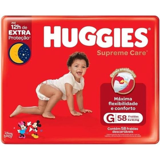 Imagem de Fralda Huggies Supreme Care G 58 Unidades