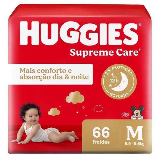 Imagem de Fralda Huggies Supreme Care Hiper Tamanho M 66 Un - Kimberly