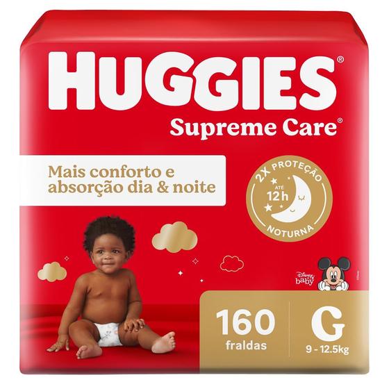 Imagem de Fralda Huggies Supreme Care Tamanho G 160 Fraldas Descartáveis