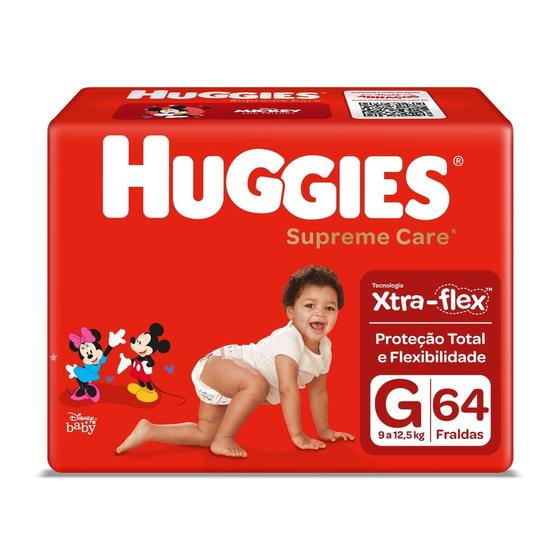 Imagem de Fralda Huggies Supreme Care Tamanho G 64 Fraldas Descartáveis