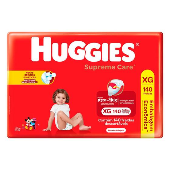 Imagem de Fralda Huggies Supreme Care Tamanho XG 140 Fraldas Descartáveis