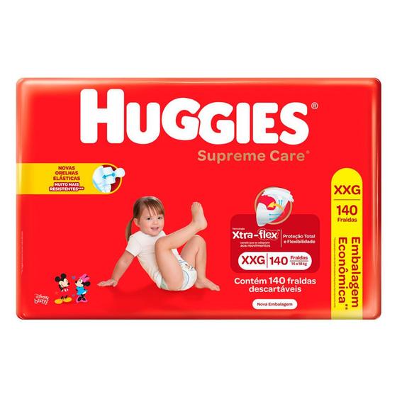 Imagem de Fralda Huggies Supreme Care Tamanho XXG 140 Fraldas Descartáveis