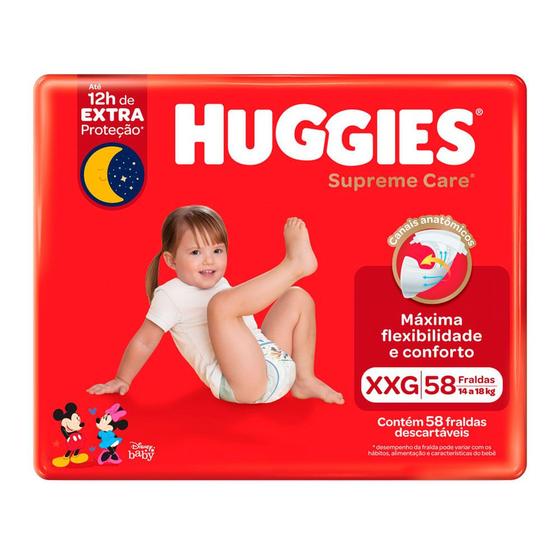 Imagem de Fralda Huggies Supreme Care Tamanho XXG 58 Fraldas Descartáveis