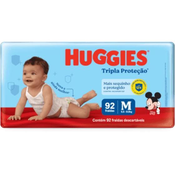 Imagem de Fralda huggies tripla protecao hiper m 92un