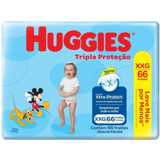 Imagem de Fralda huggies tripla protecao hiper xxg 66un