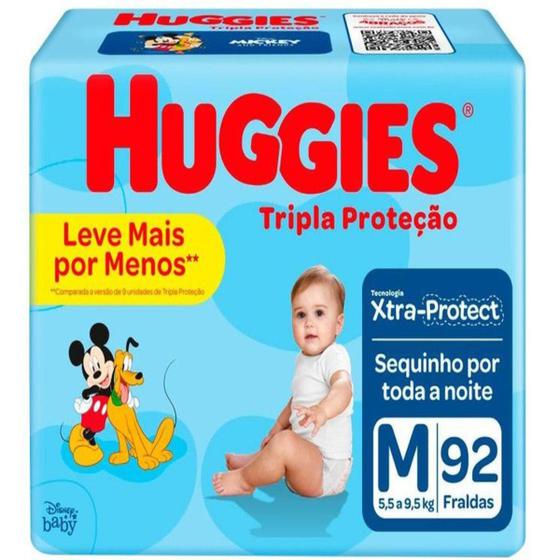 Imagem de Fralda Huggies Tripla Proteção M 92 Un