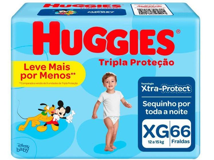 Imagem de Fralda Huggies Tripla Proteção - Tam. XG 12 a 15kg 66 Unidades