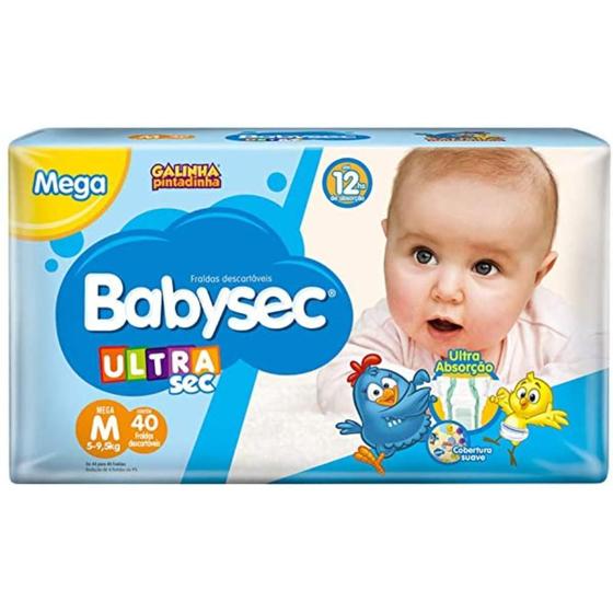 Fralda Infantil Babysec Ultra Mega M C/38 Menor preço em Fralda Infantil Babysec Ultra Mega M C/38