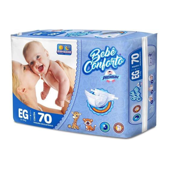 Imagem de Fralda Infantil Bebê Conforto Premium Plus XG  70 UNIDADES 