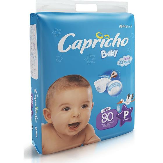 Imagem de Fralda Infantil Capricho Baby P com 80 unidades