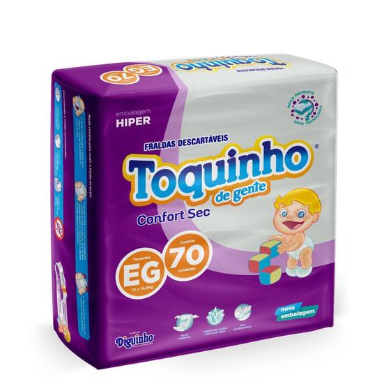 Imagem de Fralda Infantil Descartável Confort Sec EG com 70 unidades