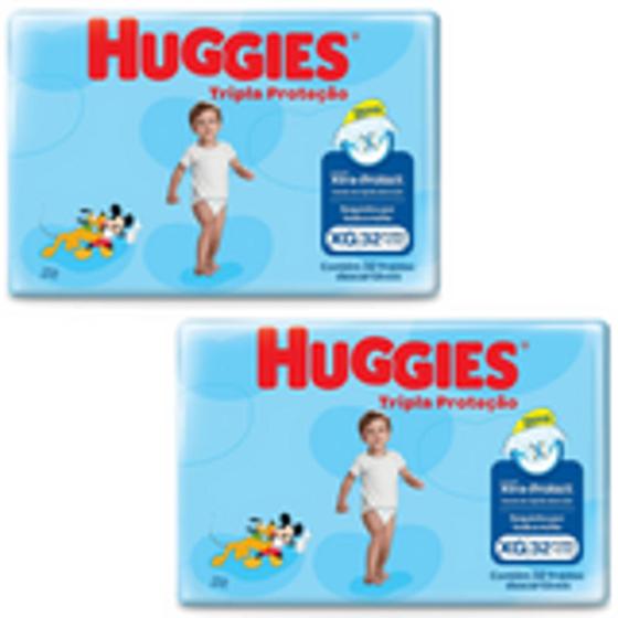 Imagem de Fralda Infantil Huggies Disney Tripla Proteção (Mega) 02 Pacotes XG - 64un total 12-15kg