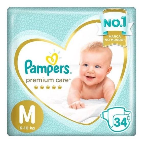 Imagem de Fralda Infantil Pampers Premium Care M com 34 unidades