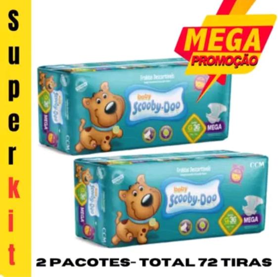 Fralda Infantil Scooby Doo Mega Kit Com 2 Unidades Tamanho Mgxgxxg 