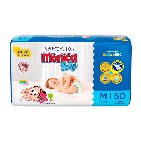 Fralda Infantil Turma da Mônica Baby Mega Tamanho M 50 Fraldas Descartáveis é boa?