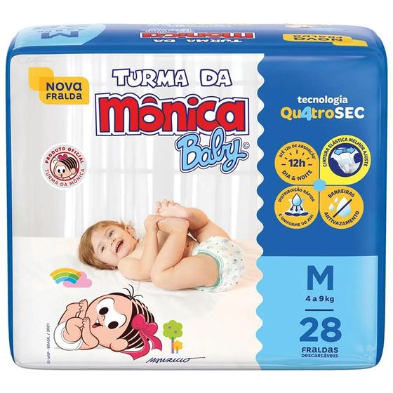 Imagem de Fralda Infantil Turma DA Monica Jumbo M COM 28 Unidades