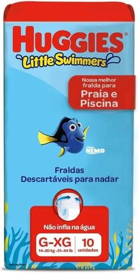 Imagem de Fralda  Little Swimmers Praia e Piscina G/XG Huggies - 10 unidades