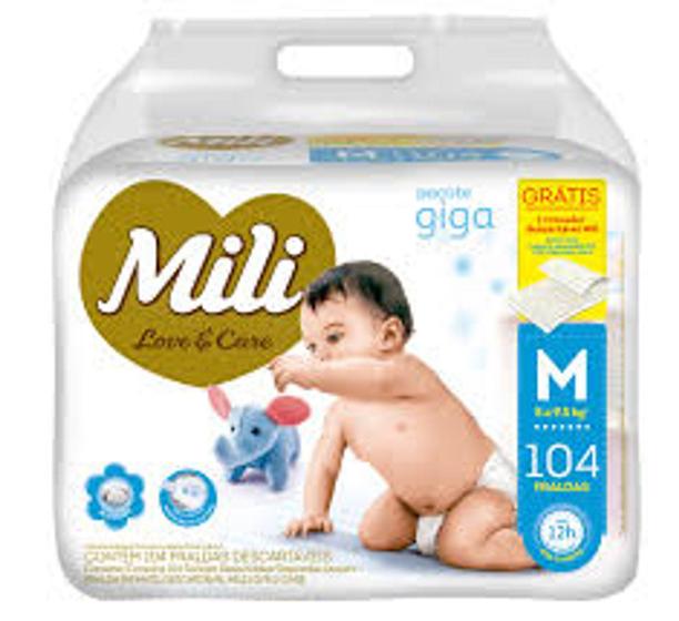 Fralda Mili Love Care Giga M 5 a 9,5Kg 104 Unids Menor preço em Fralda Mili Love Care Giga M 5 a 9,5Kg 104 Unids