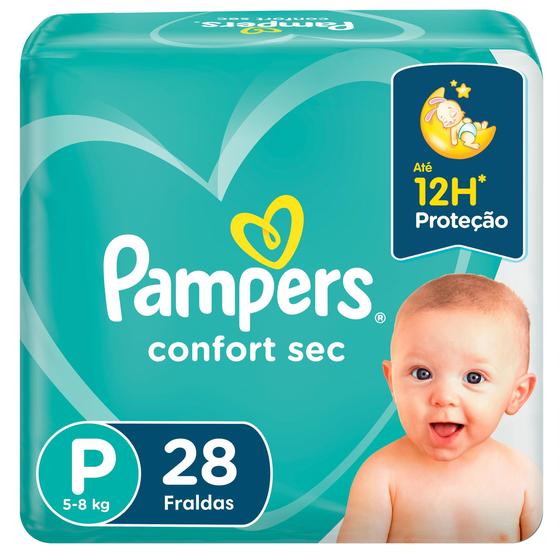 Imagem de Fralda Pampers Confort Sec Tamanho - P com 28 unidades