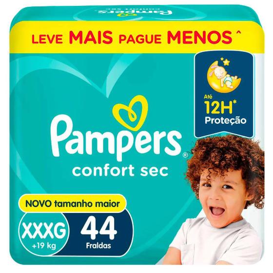 Imagem de Fralda Pampers Confort Sec Tamanho XXXG 44  Procter Gamble