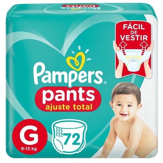 Fralda Pampers Pants Ajuste Total G 72 Unidades Menor preço em Fralda Pampers Pants Ajuste Total G 72 Unidades
