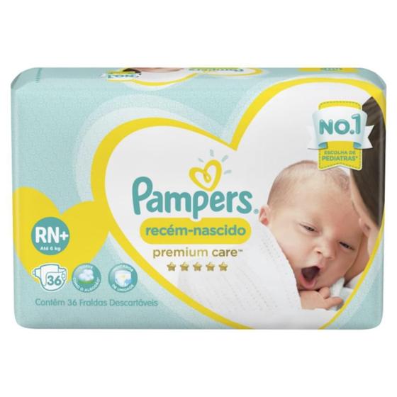 Imagem de FRALDA PAMPERS PREMIUM CARE RN 6kg - 36 UN