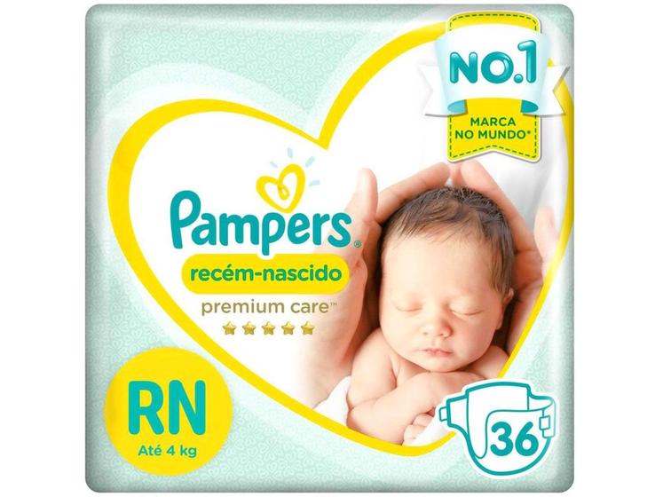 Imagem de Fralda Pampers Premium Care RN - Até 4kg 36 Unidades