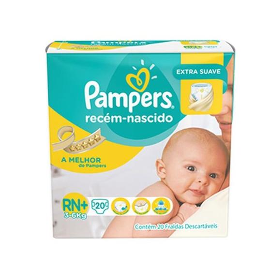 Fralda Pampers Recémnascido Confort Sec Até 6kg 20 Unidades
