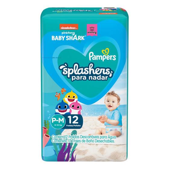 Imagem de Fralda Pampers Splashers Com 12 Tamanho P/m