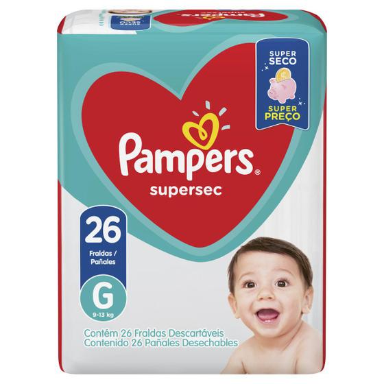 Imagem de Fralda Pampers Supersec G 9 à 13kg - 26 unidades