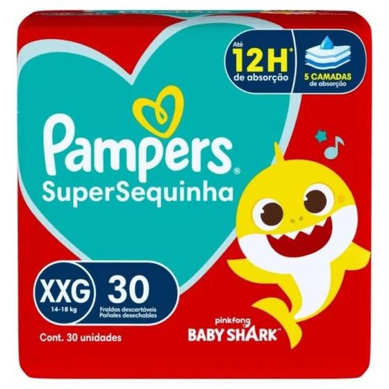 Fralda Pampers Supersec Mega XXG 30 unidades - Fralda Descartável ...
