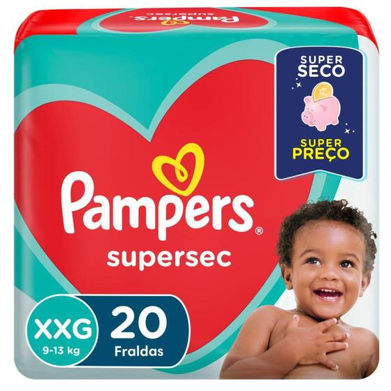 Fralda Pampers Supersec Tamanho XXG 20 Unidades Menor preço em Fralda Pampers Supersec Tamanho XXG 20 Unidades