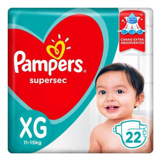 Fralda Pampers Supersec XG 24 Unidades Menor preço em Fralda Pampers Supersec XG 24 Unidades