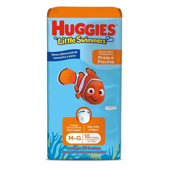 Imagem de Fralda Para Nadar Huggies Tamanho M/G Little Swimmers 10 Unidades Huggies