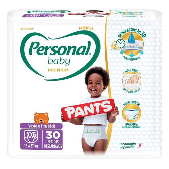 Imagem de Fralda Personal Baby Premium Pants Tamanho XXG com 30 Unidades