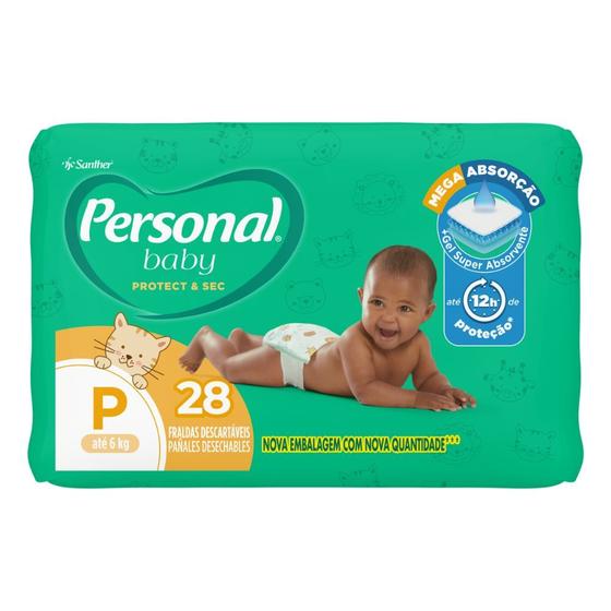 Imagem de Fralda Personal Baby Protect & Sec Tamanho P 28 Fraldas Descartáveis