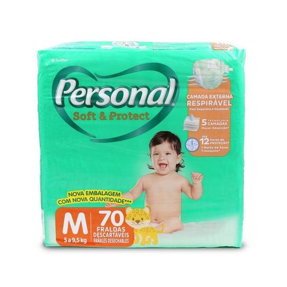 Imagem de Fralda Personal Baby Soft & Protect Hiper M 70 Unidades