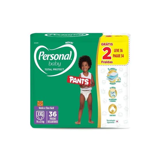 Imagem de Fralda Personal Baby Total Protect Pants Super XXG  36 Unidades