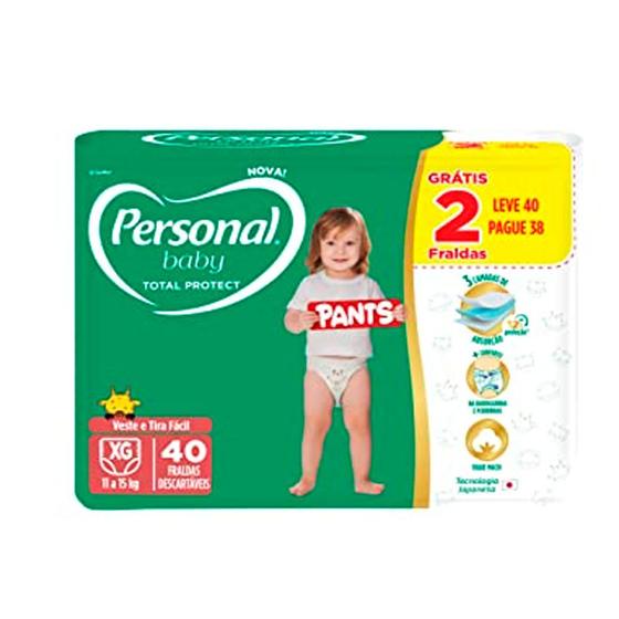 Imagem de Fralda Personal Baby Total Protect Pants XG Leve 40 Pague 38