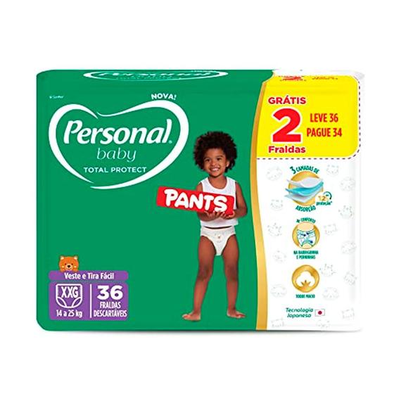 Imagem de Fralda Personal Baby Total Protect Pants XXG Leve 36 Pague 34