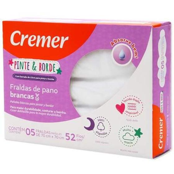 Imagem de Fralda Pinte E Borde caixa com 05 fraldas - Cremer