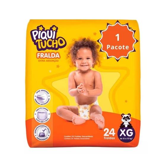 Imagem de Fralda  Piquitucho Mega XG com 24 Unidades