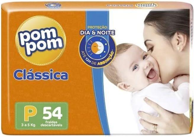 Imagem de Fralda Pom Pom Classica Mega Tamanho P 54 unidades